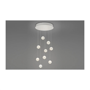 MUSTERRING - CANNON KLYNGEPENDEL - HVID - JUSTERBAR - LED LYS - STÆRK PRIS